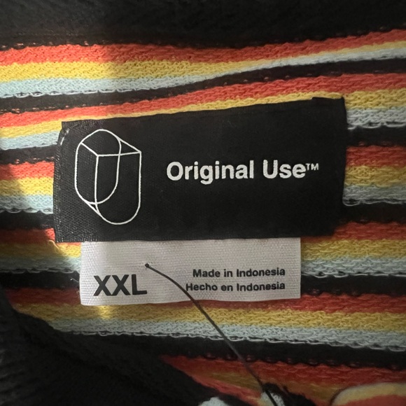 Original Use Striped Polo in Black and Tan - Picture 5 of 9